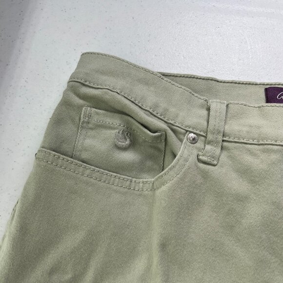 Gloria Vanderbilt Amanda Jean Womens 14 Mint Green Stretch Denim - Picture 8 of 11